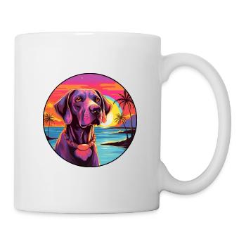 Bruno Jura Hund Rasse Bunte Karikatur Wasserc - Tasse - Weiß - Rechts