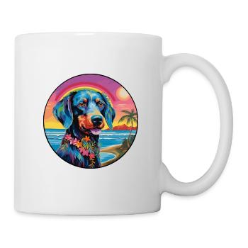 Cao De Gado Transmontano Dog Breed Colorful Cartoo - Mug - white - Right
