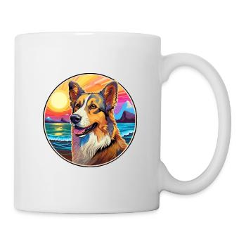 Bucovine Berger Chien Race Coloré Dessin Animé Eau - Mug blanc - blanc - Droite