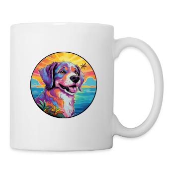Cao de Castro Laboreiro Hunderasse Bunte Karikatur - Tasse - Weiß - Rechts