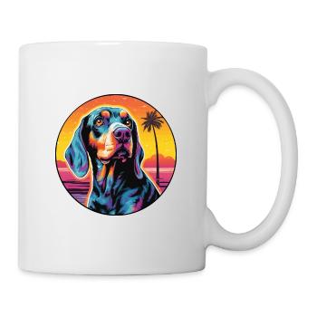Bluetick Coonhound Race De Chien Coloré Cartoon Wate - Mug blanc - blanc - Droite