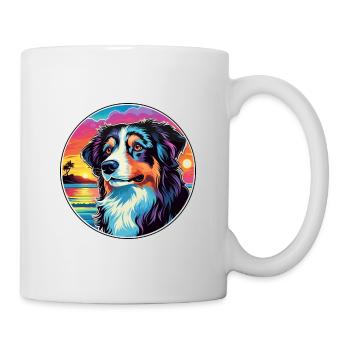 Karpaten-Schäferhund-Rasse Bunte Karikatur Wat - Tasse - Weiß - Rechts