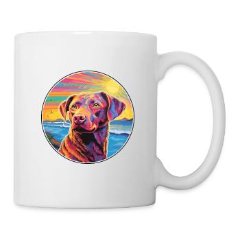 Chesapeake Bay Retriever Dog Breed Colorful Cartoo - Mug - white - Right