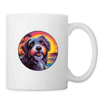 Catalan Sheepdog Dog Breed Colorful Cartoon Waterc - Mug - white - Right