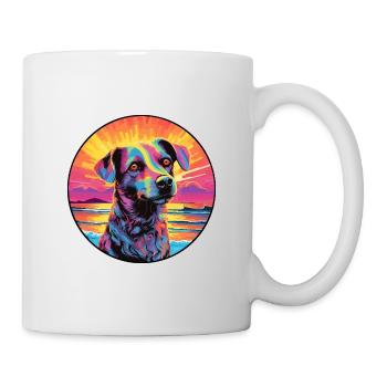 Cesky Fousek Chien Race Coloré Dessin Animé Aquarelle - Mug blanc - blanc - Droite