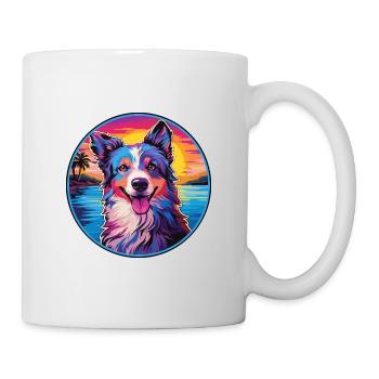 Chien de berger croate race de chien coloré dessin animé eau - Mug blanc - blanc - Droite