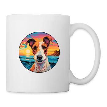 Chilean Fox Terrier Dog Breed Colorful Cartoon Wat - Mug - white - Right