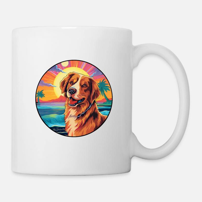 Drentsche Patrijshond Race De Chien Coloré Dessin Animé W - Mug blanc - blanc
