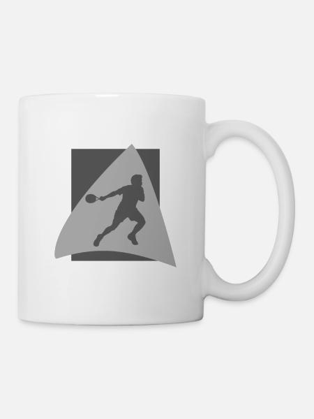Schläger Squash Squash Squash Spieler - Tasse - Weiß