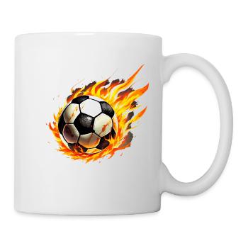 Soccer Ball in Flames - Mug - white - Right
