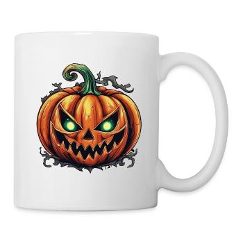 Citrouille horrible, fête halloween, morbide - Mug blanc - blanc - Droite