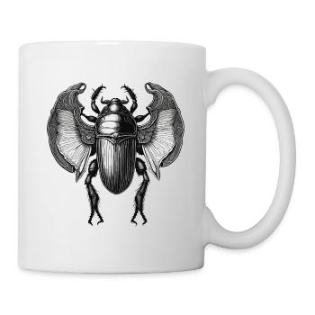 Skarabäus / Mystik / Ägyptische Symbolik / Antik - Tasse - Weiß - Rechts