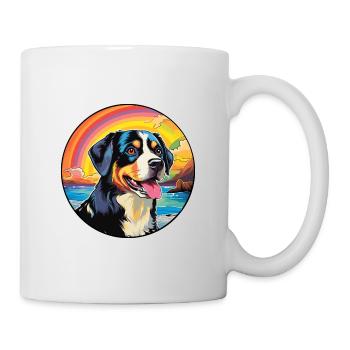 Entlebucher Mountain Dog Breed Coloré Cartoon Wa - Mug blanc - blanc - Droite