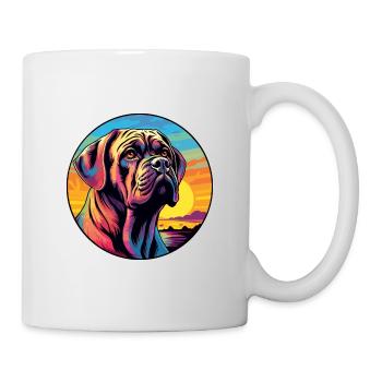 Englische Dogge Hunderasse Bunte Karikatur Waterco - Tasse - Weiß - Rechts