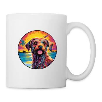 Dutch Smoushond Dog Breed Colorful Cartoon Waterco - Mug - white - Right