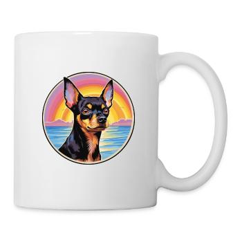 Englischer Spielzeugterrier Hunderasse Bunte Karikatur Wat - Tasse - Weiß - Rechts