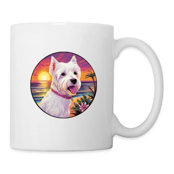 Anglais Terrier Blanc Chien Race Coloré Cartoon W - Mug blanc - blanc - Droite