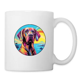 Brasileiro chien race coloré dessin animé aquarelle - Mug blanc - blanc - Droite