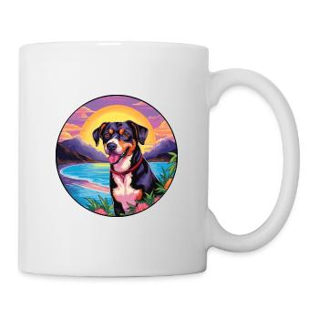 Chien de montagne de Formose race coloré dessin animé eau - Mug blanc - blanc - Droite