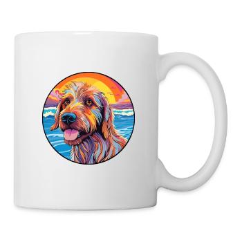 Griffon Fauve De Bretagne Race De Chien Coloré Carto - Mug blanc - blanc - Droite