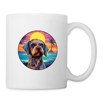 Griffon Bleu De Gascogne Dog Breed Colorful Cartoo - Mug - white - Right