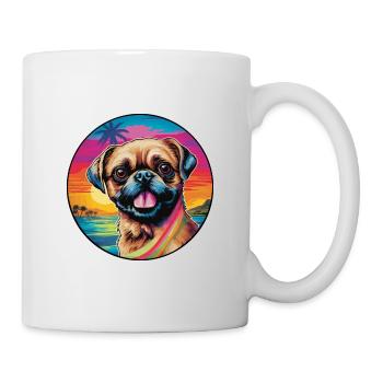 Griffon Bruxellois Race De Chien Coloré Cartoon Wate - Mug blanc - blanc - Droite