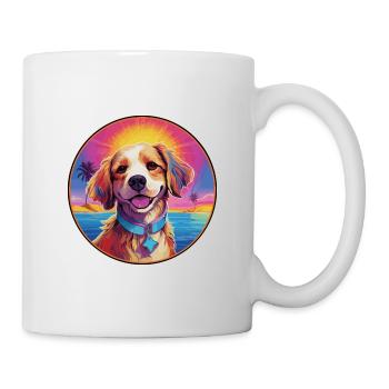 Griffon Nivernais Race De Chien Coloré Dessin Animé Eau - Mug blanc - blanc - Droite