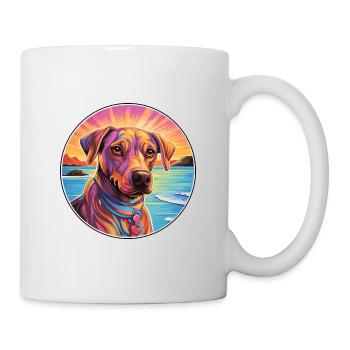 Havenese chien race coloré dessin animé aquarelle - Mug blanc - blanc - Droite