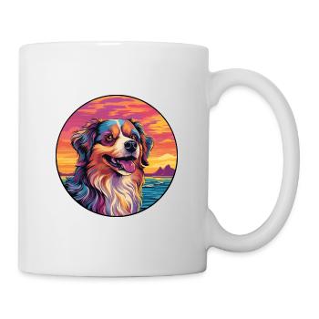 Himalayan Sheepdog Dog Breed Colorful Cartoon Wate - Mug - white - Right