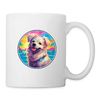 Hygenhund chien race coloré dessin animé aquarelle - Mug blanc - blanc - Droite