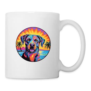 Kai Ken chien race coloré dessin animé aquarelle - Mug blanc - blanc - Droite