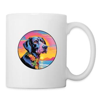 Harrier Hunderasse Buntes Karikatur-Aquarell - Tasse - Weiß - Rechts