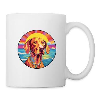 Hongrois Vizsla Race De Chien Coloré Cartoon Waterc - Mug blanc - blanc - Droite