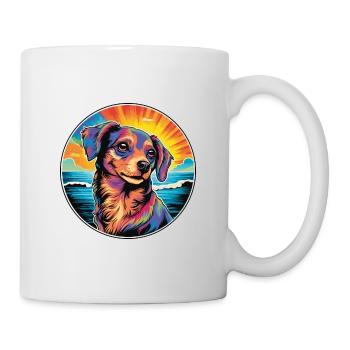 Italien Volpino Chien Race Coloré Cartoon Waterco - Mug blanc - blanc - Droite