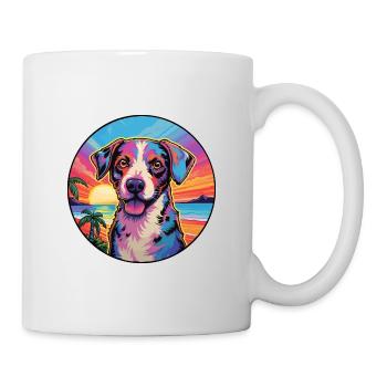 Jamthund Dog Breed Colorful Cartoon Watercolor - Mug - white - Right