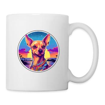 Kangaroo Dog Breed Colorful Cartoon Watercolor - Mug - white - Right