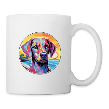 Kyi Leo Hund Rasse Bunte Karikatur Aquarell - Tasse - Weiß - Rechts