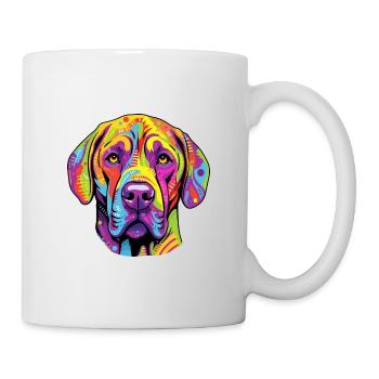 Kumaon Mastiff Dog Breed Colorful Cartoon Watercol - Mug - white - Right