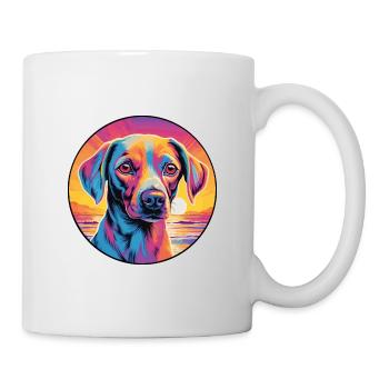Koolie chien race coloré dessin animé aquarelle - Mug blanc - blanc - Droite