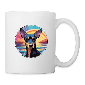 Manchester Terrier Race De Chien Coloré Cartoon Wate - Mug blanc - blanc - Droite