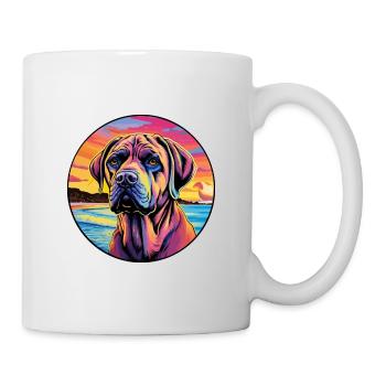Mallorca Mastiff Race De Chien Coloré Cartoon Waterc - Mug blanc - blanc - Droite