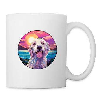 Maremma Sheepdog Dog Breed Colorful Cartoon Waterc - Mug - white - Right