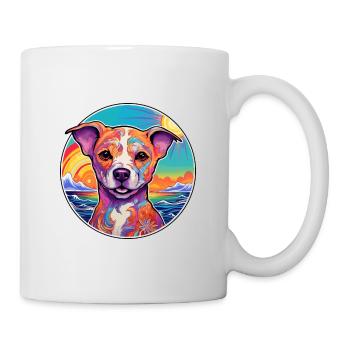Chien d’Asie Moyenne Ovtcharka Race Coloré Dessin Animé - Mug blanc - blanc - Droite