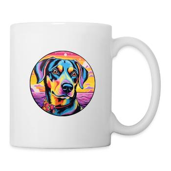 Moscow Watchdog Dog Breed Colorful Cartoon Waterco - Mug - white - Right