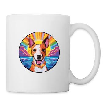 Miniature Fox Terrier chien race coloré dessin animé W - Mug blanc - blanc - Droite