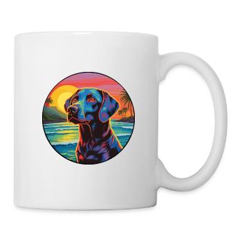 Nouvelle-Zélande Tête Chien Race Coloré Cartoon Wat - Mug blanc - blanc - Droite