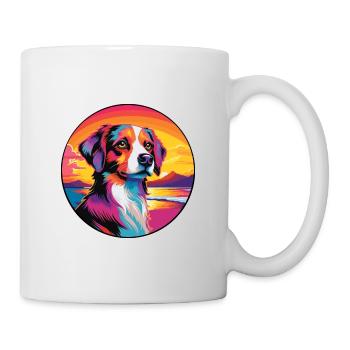 Nederlandse Kooikerhondje Dog Breed Cartoon Color - Mug blanc - blanc - Droite