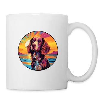 Norfolk Spaniel Dog Breed Colorful Cartoon Waterco - Mug - white - Right