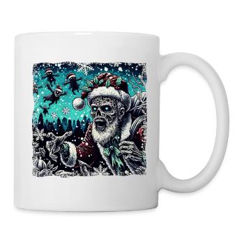Zombie du Père Noël - Effrayant - Mug blanc - blanc - Droite
