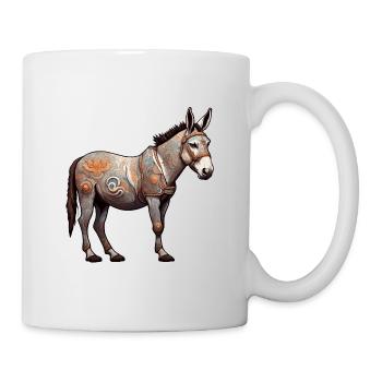 Esel / Tier /Grautier / Mähne / iah / Lasstier - Tasse - Weiß - Rechts